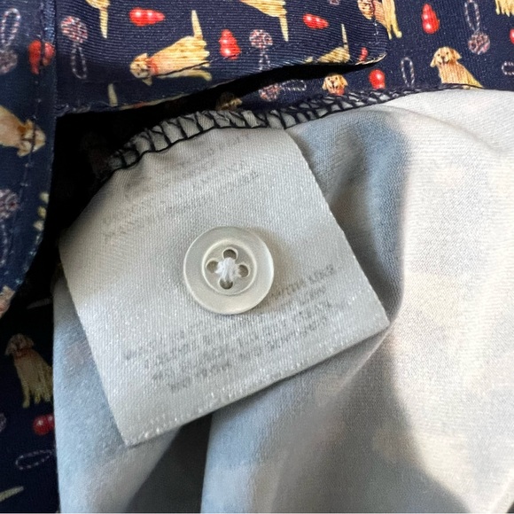 Rhoback Performance Polo Men's XXL The Golden Retriever Dog Print Admiral Navy - Picture 8 of 10